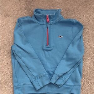 Toddler Blue Half-Zip Sweater